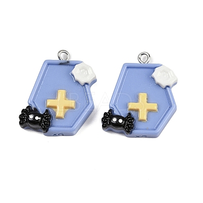 Halloween Opaque Resin Pendants LS-RESI-C062-02B-1