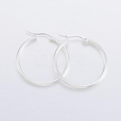 304 Stainless Steel Hoop Earrings EJEW-H327-01D-1