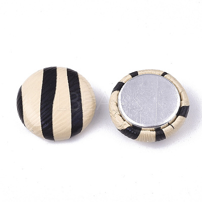 Imitation Leather Cabochons WOVE-S118-14H-1