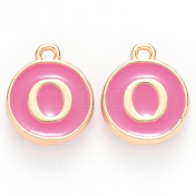 Golden Plated Alloy Enamel Charms ENAM-S118-08O-1