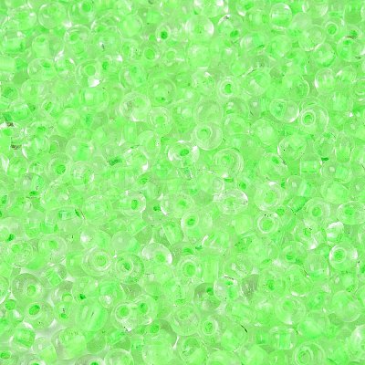 6/0 Inside Colours Transparent Glass Seed Beads X1-SEED-T007-07D-1