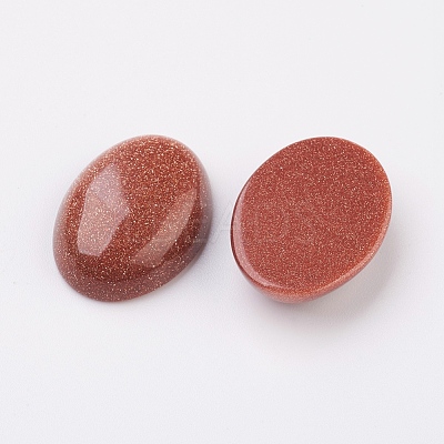 Synthetic Goldstone Flat Back Cabochons G-G741-30x40mm-10-1