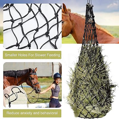 2Pcs 2 Style Adjustable Nylon Knitted Horse Halters FIND-OC0002-04-1