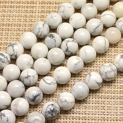 Natural Howlite Beads Strands G-I107-6mm-1
