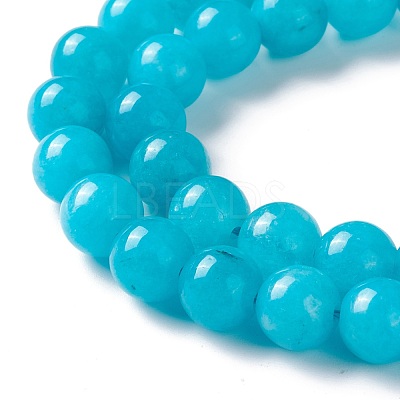 Natural White Jade Imitation Amazonite Beads Strands G-I299-F04-8mm-1
