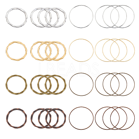 160pcs 8 colors Tibetan Style Brass Linking Rings FIND-GA0005-14-1
