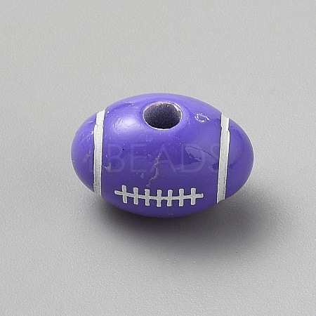 Opaque Acrylic European Beads SACR-CJC0001-34C-1