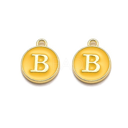 Golden Plated Alloy Enamel Charms LS-ENAM-Q437-13B-1