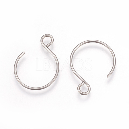 Tarnish Resistant 304 Stainless Steel Earring Hooks STAS-L216-02B-P-1