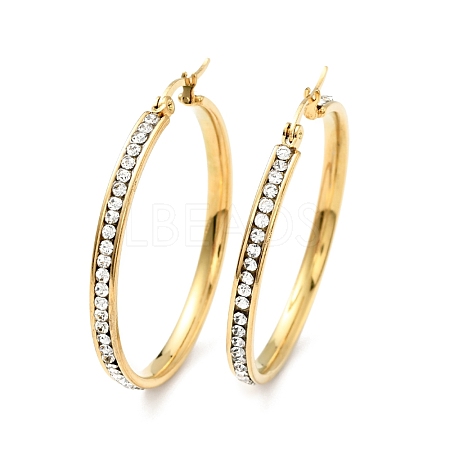 Crystal Rhinestone Hoop Earrings EJEW-D279-01G-01-1
