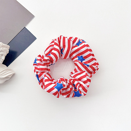 4th of July Independence Day Theme Cloth Elastic Hair Accessories GUQI-PW0004-31C-1