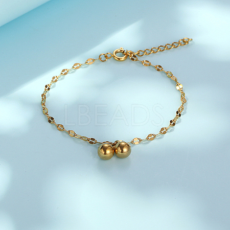 304 Stainless Steel Round Charm Bracelets BK1127-1-1