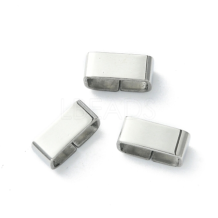 201 Stainless Steel Slide Charms/Slider Beads STAS-C016-08A-P-1-1