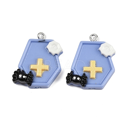 Halloween Opaque Resin Pendants LS-RESI-C062-02B-1
