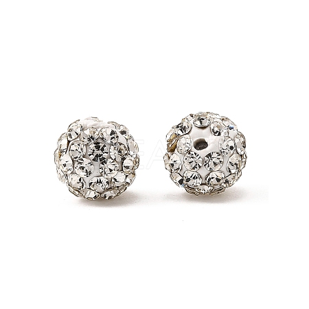 Grade A Round Crystal Pave Disco Ball Beads X-RB-H258-8MM-001-1