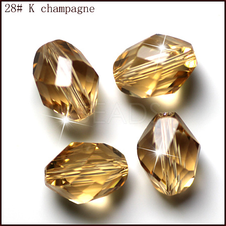 Imitation Austrian Crystal Beads SWAR-F077-13x10mm-28-1