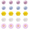 5 Styles Food Grade Eco-Friendly Silicone Beads SIL-FS0001-24-1
