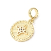 Brass European Style Dangle Charms KK-E799-08G-2