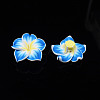 Handmade Polymer Clay 3D Flower Plumeria Beads CLAY-Q192-30mm-05-3