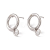 Non-Tarnish 304 Stainless Steel Stud Earring Findings LS-STAS-P308-02A-P-1
