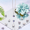 16Pcs 2 Color Glass Charms GLAA-DC0001-02-3