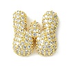 Rack Plating Brass Clear Cubic Zirconia Pendants KK-S378-01G-W-1