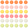 Rubberized Style Imitated Silicone Acrylic Beads MACR-PA0001-06A-03-6