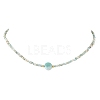 Natural Larimar Beaded Necklaces NJEW-JN06655-3