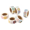 6 Rolls 3 Style Flat Round Easter Theme Pattern Tag Stickers DIY-LS0003-56-4