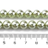 UV Plating Pearlized Glass Pearl Beads Strands GLAA-F128-01B-T21-2