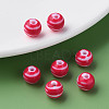 Opaque Striped Acrylic Beads MACR-S373-27D-03-6