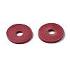 Flat Round Handmade Polymer Clay Beads CLAY-R067-12mm-29-6