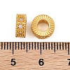 Brass Micro Pave Clear Cubic Zirconia European Beads CU-CBA6A75-13G-3