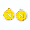 Golden Plated Alloy Enamel Charms ENAM-S118-09N-2