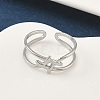 304 Stainless Steel Open Cuff Rings for Women RJEW-A079-04B-P-1
