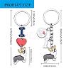 WEWAYSMILE 2 pcs Dog Keychain Car Keychain Pet Pendant Key-Ring Lovely Dog Key-ring Portable Metal Keychain Gift for Pet Lover Birthday Puppy Theme Party Supplies (Brownish Corgi) JX792A-2