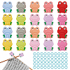 BENECREAT Frog Silicone Knitting Needle Point Protectors AJEW-BC0006-95-1