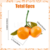 6Pcs Foam Simulated Orange Model AJEW-SP0003-61-2
