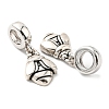 Brass European Dangle Charms KK-M247-01AS-3