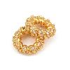 Brass Micro Pave Clear Cubic Zirconia Beads CU-CBA6A75-27G-2