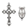 Rosary Cross and Center Sets for Rosary Bead Necklace Making TIBEP-TA0002-14AS-7