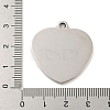 Non-Tarnish 201 Stainless Steel Pendants STAS-L079-25P-07-3