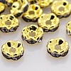 Brass Rhinestone Spacer Beads RB-A014-L6mm-18G-1
