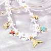 Ocean Brass Pave Cubic Zirconia and Enamel Sea Animals Pendant Necklaces KK-CBA4547-03C-G-3