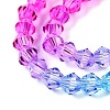 Gradient Color Baking Painted Glass Bead Strands DGLA-A039-T2mm-A08-3