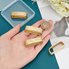 4Pcs 2 Style Brass Loop Keepers KK-WR0001-09-3