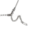 Non-Tarnish 304 Stainless Steel Ball Chain Necklace LS-NJEW-D045-03P-3