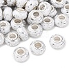 Opaque Resin Rondelle European Beads RESI-Z046-03A-1