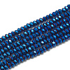 Electroplate Glass Beads Strands X-EGLA-Q112-C07-1