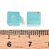 Frosted Glass Beads with Golden Glitter Powder DGLA-NH001-6mm-01C-3